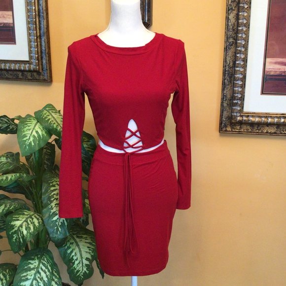 Co-Digo Crop Top Skirt Set - Picture 1 of 7